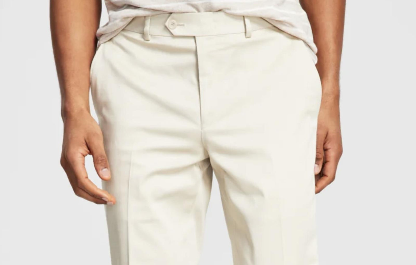 Bar III Men's Slim Tan Cotton Blend Stretch Pants 32 X 32 NEW $135 MLCOPCZ10041