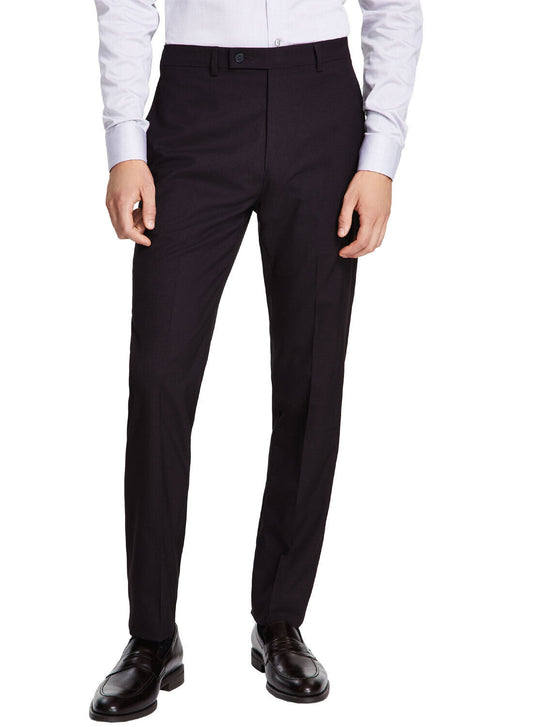 Calvin Klein Mens Slim Dress Pants Wine/Black 34 X 30 NEW $95 JMROPJSY0902