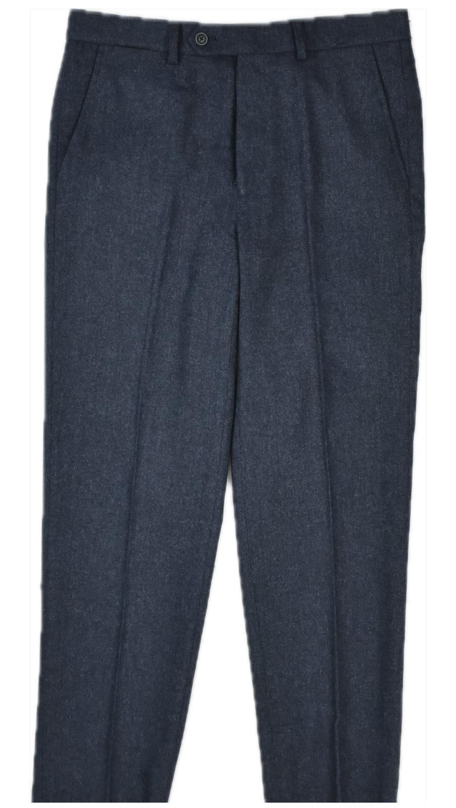 Nautica Mens Navy Herringbone Stretch 2 Piece Suit 38 R / 32 W NEW $395 NF2547
