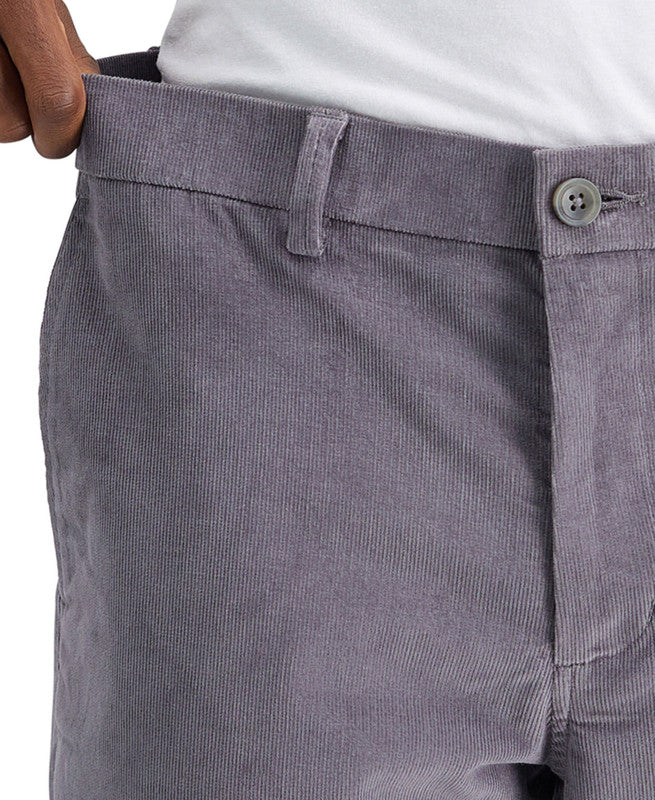 Kenneth Cole Mens Slim Stretch Corduroy Charcoal Pants 33 X 30 NEW $100 KC80123