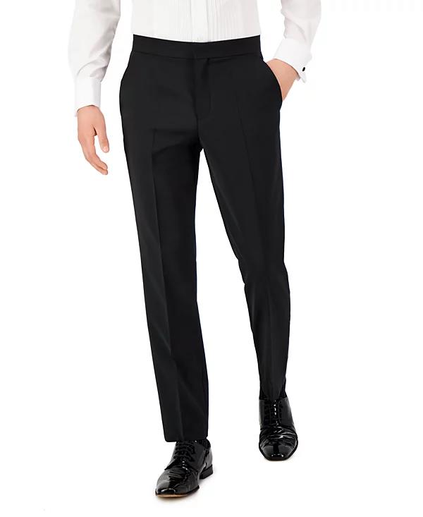 Hugo Boss Men's Slim Black Wool Blend Pants 38 X 33 NEW $198 GetlinM204X