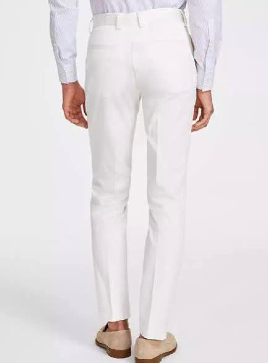 Hugo Boss Men's Modern-Fit Cotton Blend White Pants 32 X 32 NEW $198 TOM232X