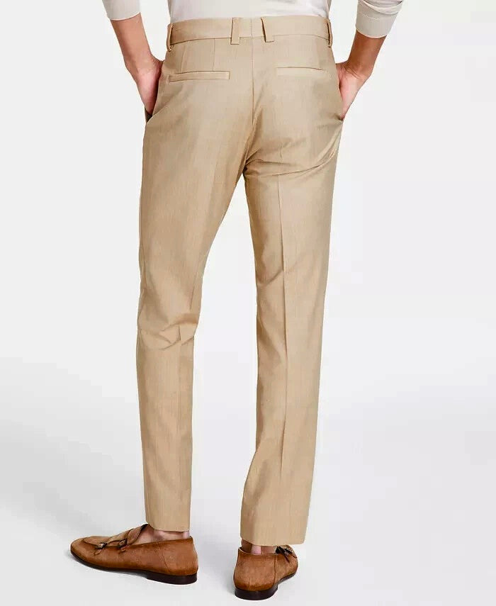 Hugo Boss Men's Modern-Fit Wool Blend Khaki Pants 32 X 32 NEW $198 TOM232X