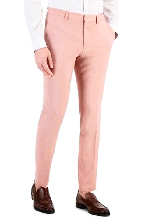 Hugo Boss Men's Modern-Fit Cotton Blend Salmon Pants 30 X 31 NEW $198 TOM232X