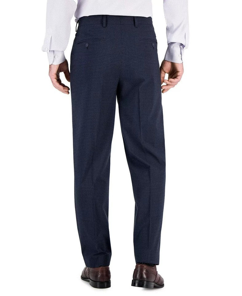Nautica Men Modern-Fit Micro-Check Stretch Pants 50 X 32 NEW NF2023