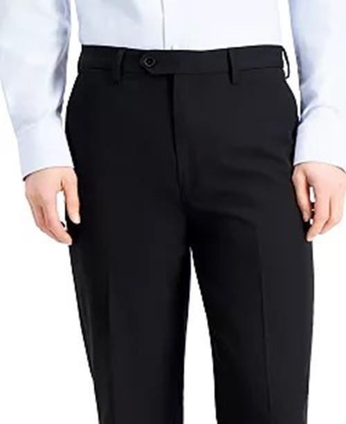 NAUTICA Men's Solid Black Stretch Modern-Fit Pants 42 X 29 NEW E000-ANCHOR