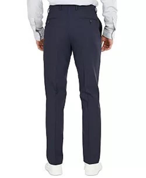Bar III Men's Slim Wool Blend Stretch Navy Pants 34 X 34 NEW MCSTPC0W0003