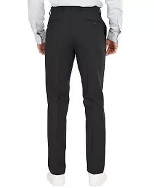 Bar III Men's Slim Wool Blend Stretch Black Pants 32 X 32 NEW MCSTPC0W0002
