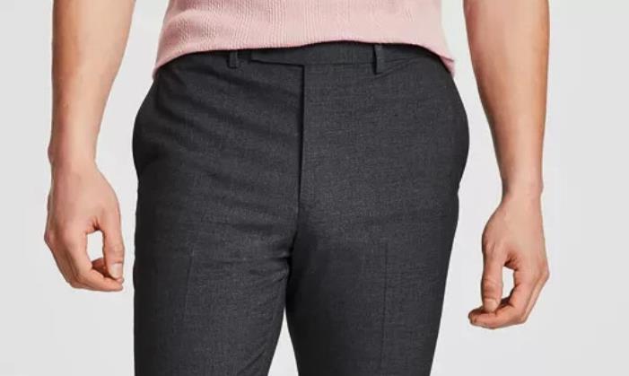 DKNY Men's Gray Modern Fit Stretch Pants 34 X 32 NEW $135 DIROPD4W0020