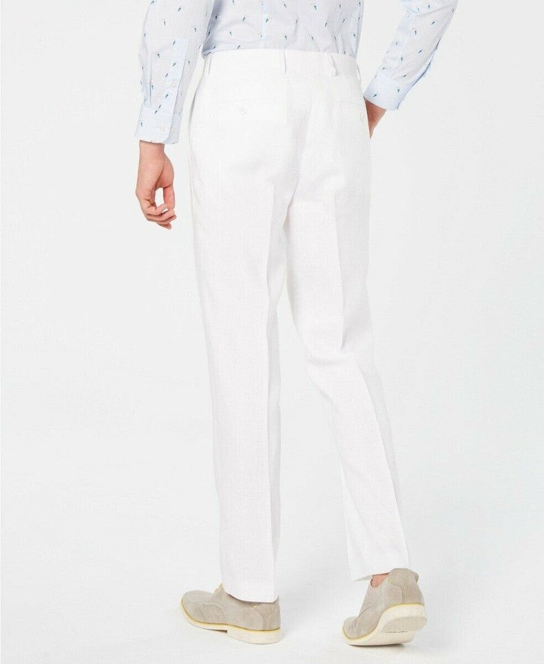 Bar III Men's Slim Solid Stretch Linen Suit Pants 32 X 32 NEW $135 MLCOPC1Y0015