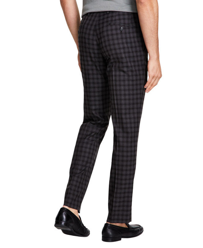 Bar III Men's Skinny Brown Check Stretch Pants 33 X 30 NEW $135 MIONPC5X0081