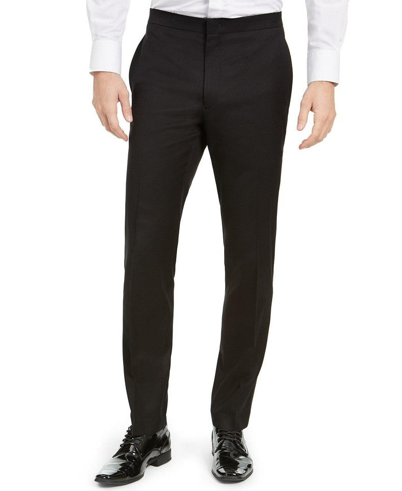 Alfani Mens Slim Fit Black Tuxedo Dress Pants 32 X 32 NEW $135 MDZOPQBZ0003