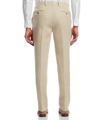 Robert Graham Mens Oatmeal DELAVE Modern Fit Linen Pants 33 New