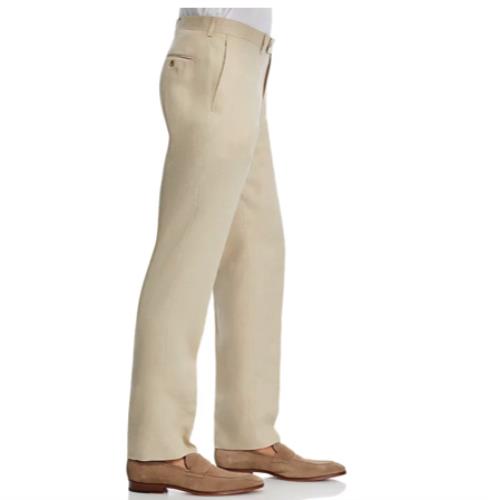 Robert Graham Mens Oatmeal DELAVE Modern Fit Linen Pants 33 New
