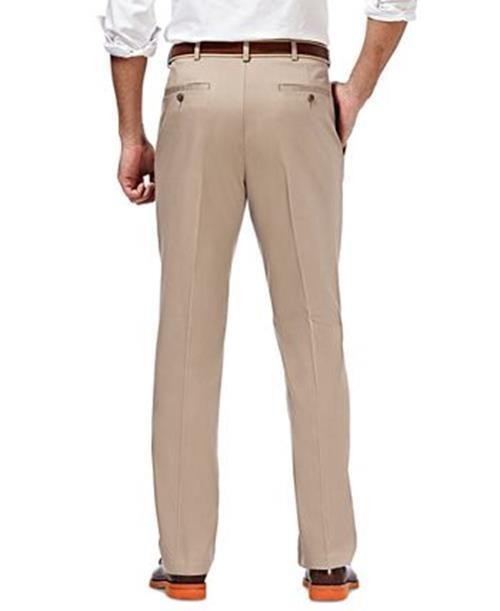 Haggar Men's Khaki Premium No Iron Khaki Pants 36 X 30 NEW $70 HC10897