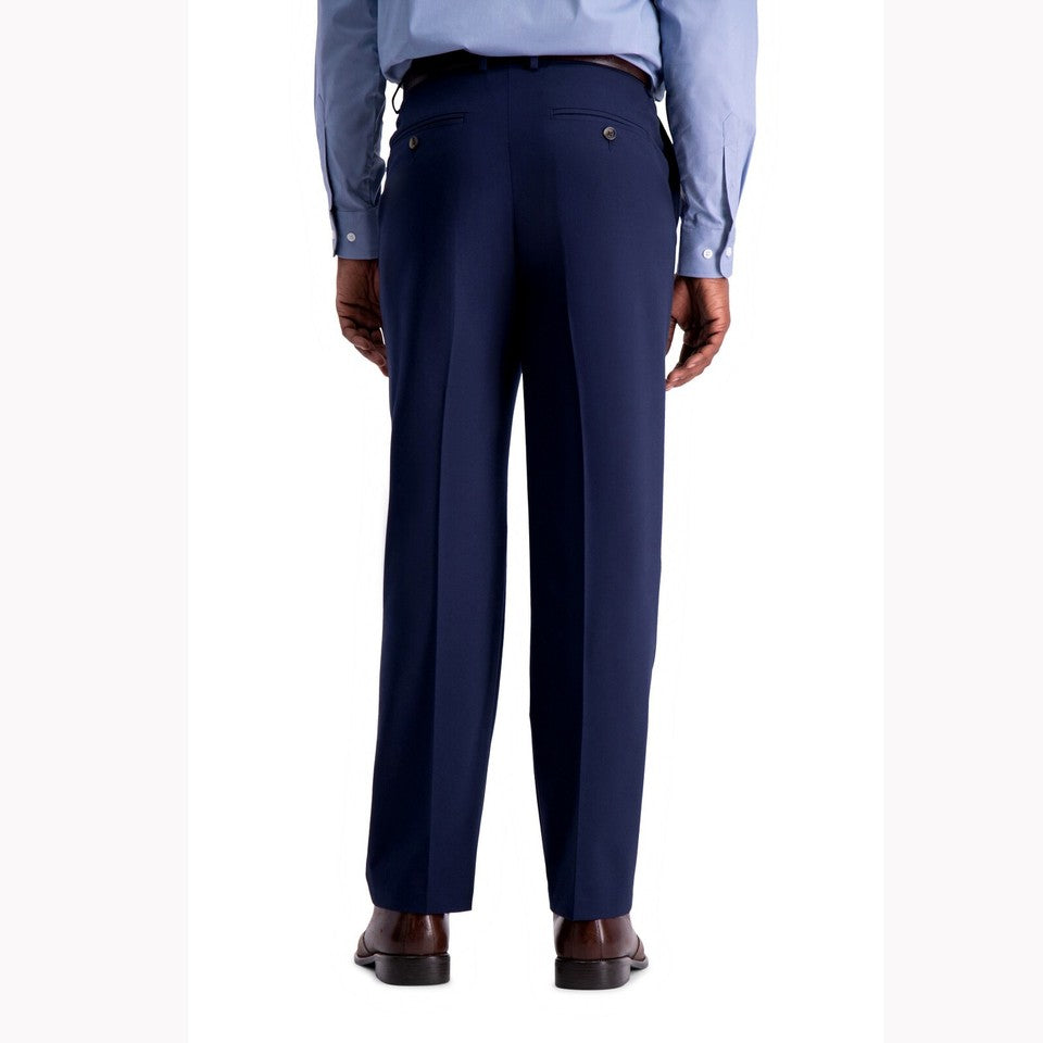 Haggar Mens Classic Fit Flat Front Premium Blue Pants 40 X 32 NEW $70 HD00676