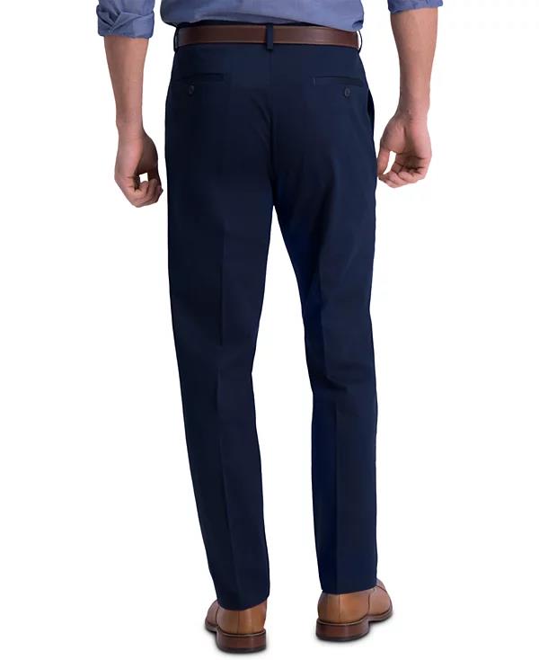 Haggar Men's Flat Front Navy Premium Straight Fit Pants 34 X 29 NEW $70 HC10897