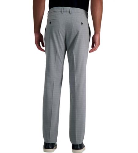 Kenneth Cole Men's Grid Check Gray Slim Techni-Cole Pants 33 X 32 NEW KD80046