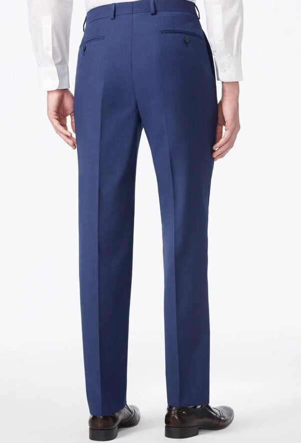 Calvin Klein Mens Slim 100% Wool Blue Dress Pants 33 X 30 Moth Damage NEW $200