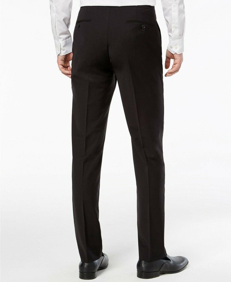 Calvin Klein Mens Slim Wool Blend Tuxedo Pants 32 X 30 $200 JORDPJ4X0000