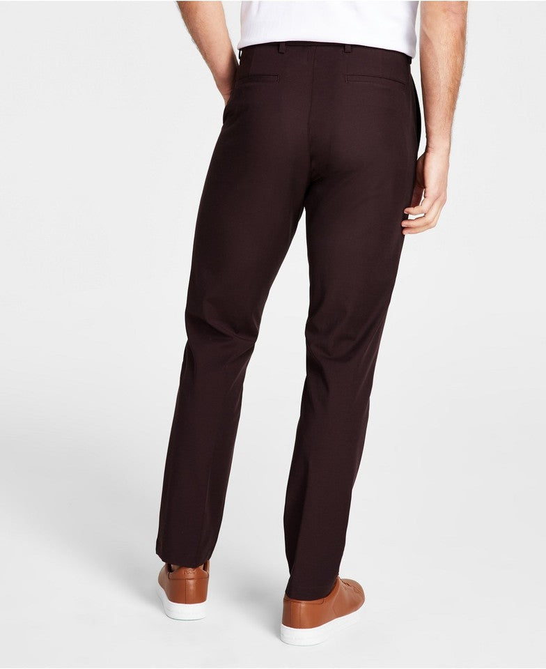 Michael Kors Mens Blackberry Wine Classic Fit Pants 34 X 30 New $95 MAJOPX3Z0308