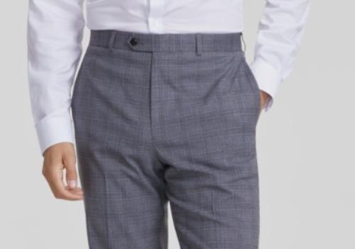 Michael Kors Men's Gray Plaid Classic Fit Pants 36 X 30 New $95 MVNNPXQX0566