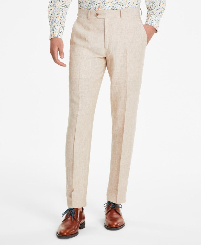 BAR III Men's Linen Tan Slim 2 Piece Jacket Pant Suit 36 S NEW