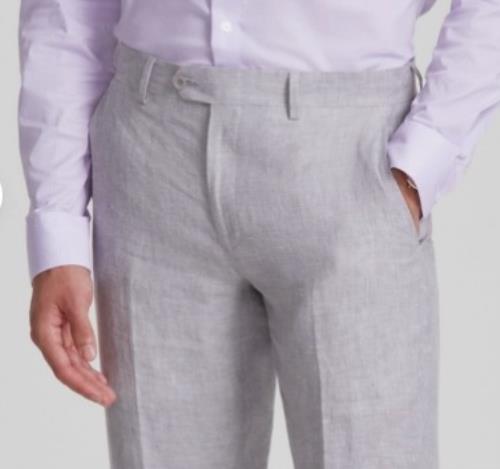 Bar III Men's Slim Solid Stretch Linen Suit Pants 34 X 34 NEW $135 MLCOPC1Y0101