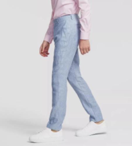 Bar III Men's Slim Linen Blue Pants 34 X 32 NEW Bar III MLOPC1Y0051