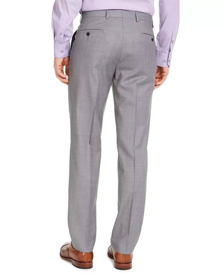 Michael Kors Men's Sharkskin Gray Wool Blend Modern Fit Pants 38 X 32 New $190