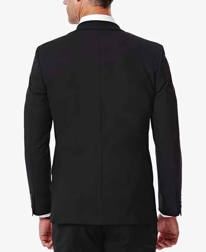 J.M. Haggar Men's Slim Black Stretch Suit Jacket 42 L NEW $220 HZ70295