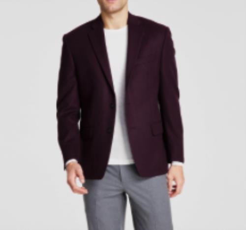 Michael Kors Men Luxury Wool Silk Cashmere Sport Coat 48 R New $450 KIKP1KUZ0159