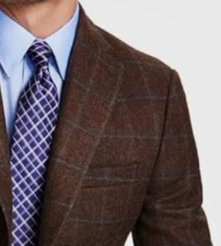 Tommy Hilfiger Men's Modern Fit Brown Blue Sport Coat 40 S NEW $375 CNRA1AAK0016