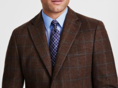 Tommy Hilfiger Men's Modern Fit Brown Blue Sport Coat 40 S NEW $375 CNRA1AAK0016