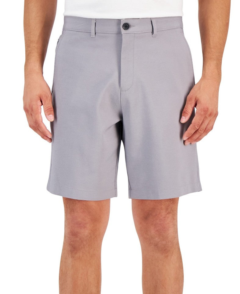 Alfani Mens Gray Regular Fit Tech Stretch Chino Shorts 40 NEW $50 100171801MN