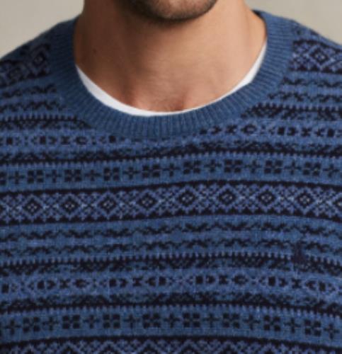 Polo Ralph Lauren Men's Fair Isle Wool Crewneck Sweater 2XB 2XL B 711918122001