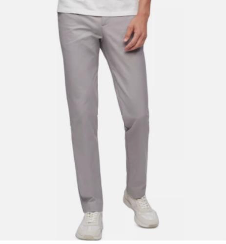 Calvin Klein Men's Slim Modern Stretch Light Gray Chino Pants 31 X 32 40VM630057