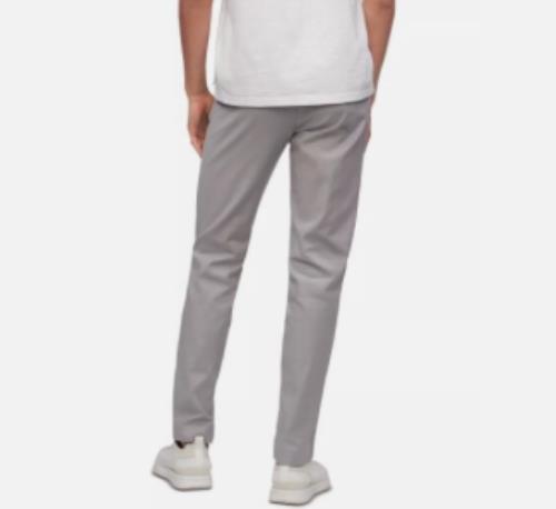 Calvin Klein Men's Slim Modern Stretch Light Gray Chino Pants 31 X 32 40VM630057