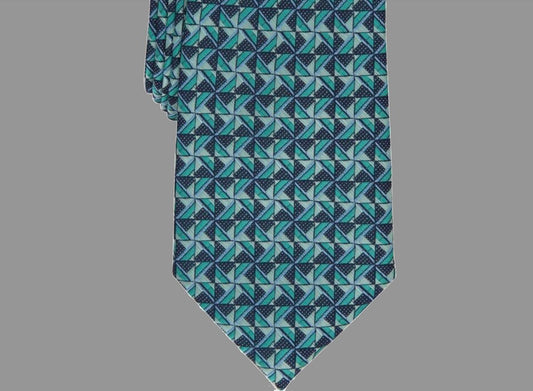Perry Ellis Mens Necktie Levant Geometric Green 3" Width Tie $55 2PC9-3095