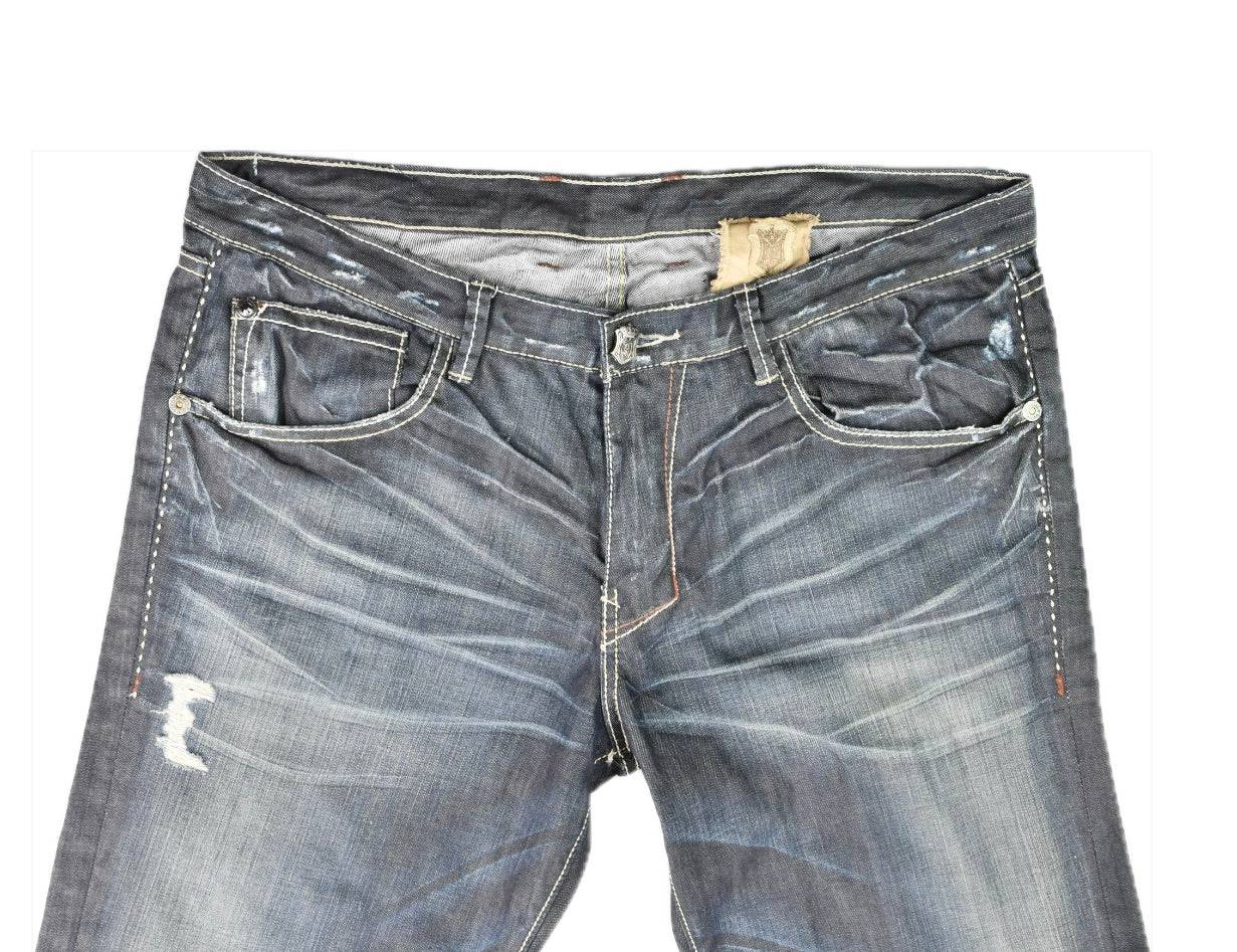 Monarchy Men's Relaxed Fit MPKT Flap Jeans 36 X 29 MINT M601-X2-ABD