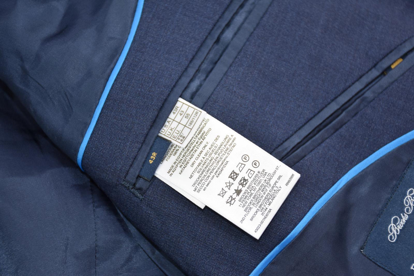 Brooks Brothers Explorer Special Selection Wool 2 Vent 2BTN Flat Front Suit 43 R