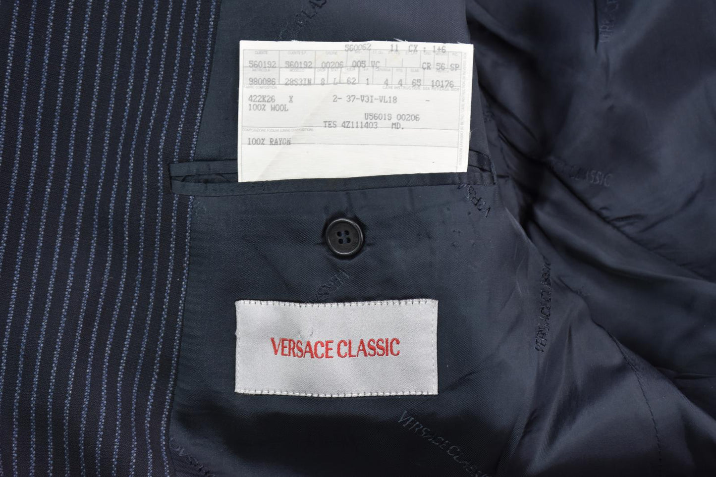 Versace Classic By Zegna Men's Wool Suit 44 L US 54 L EU REAL VINTAGE