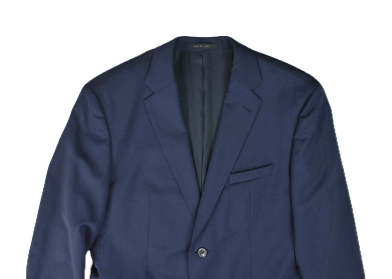 Hugo Boss Johnstons5/Lenon1 Regular Fit 2 Vents Flat Front 2BTN Wool Suit 44 R