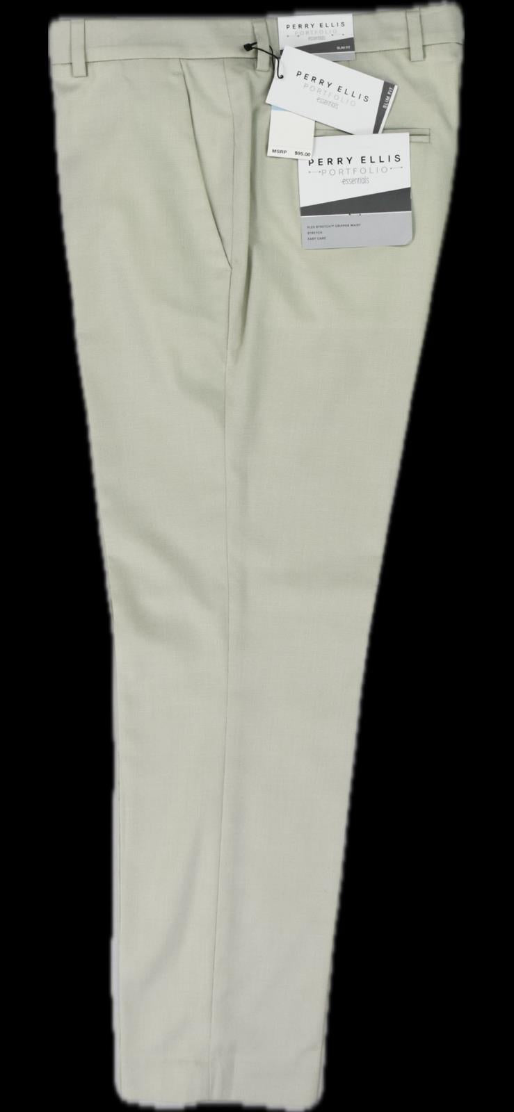 Perry Ellis Portfolio Mens Sand Slim Pants 30 X 30 $95 PTBSD022