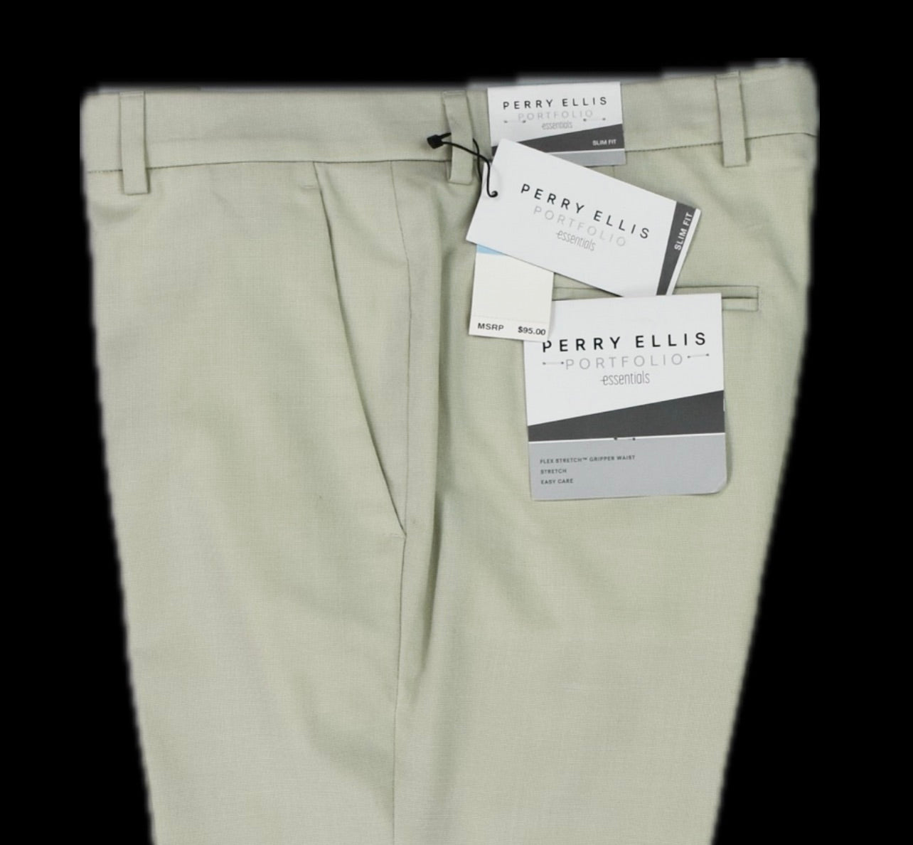 Perry Ellis Portfolio Mens Sand Slim Pants 30 X 30 $95 PTBSD022