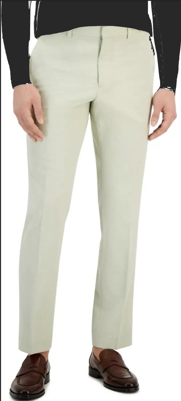 Perry Ellis Portfolio Mens Sand Slim Pants 30 X 30 $95 PTBSD022