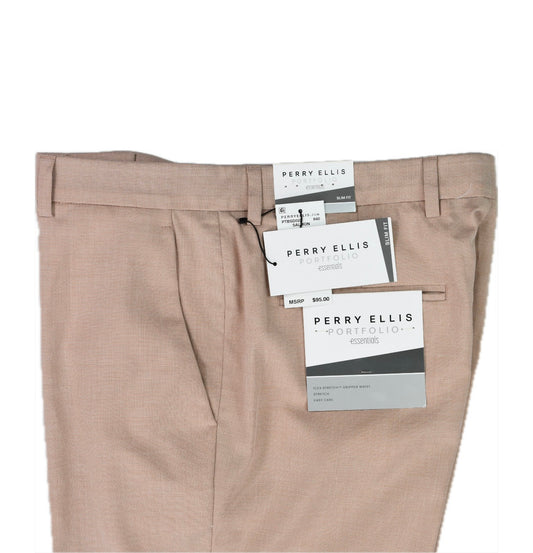 Perry Ellis Portfolio Mens Salmon Slim Pants 34 X 30 $95 5TBSD022
