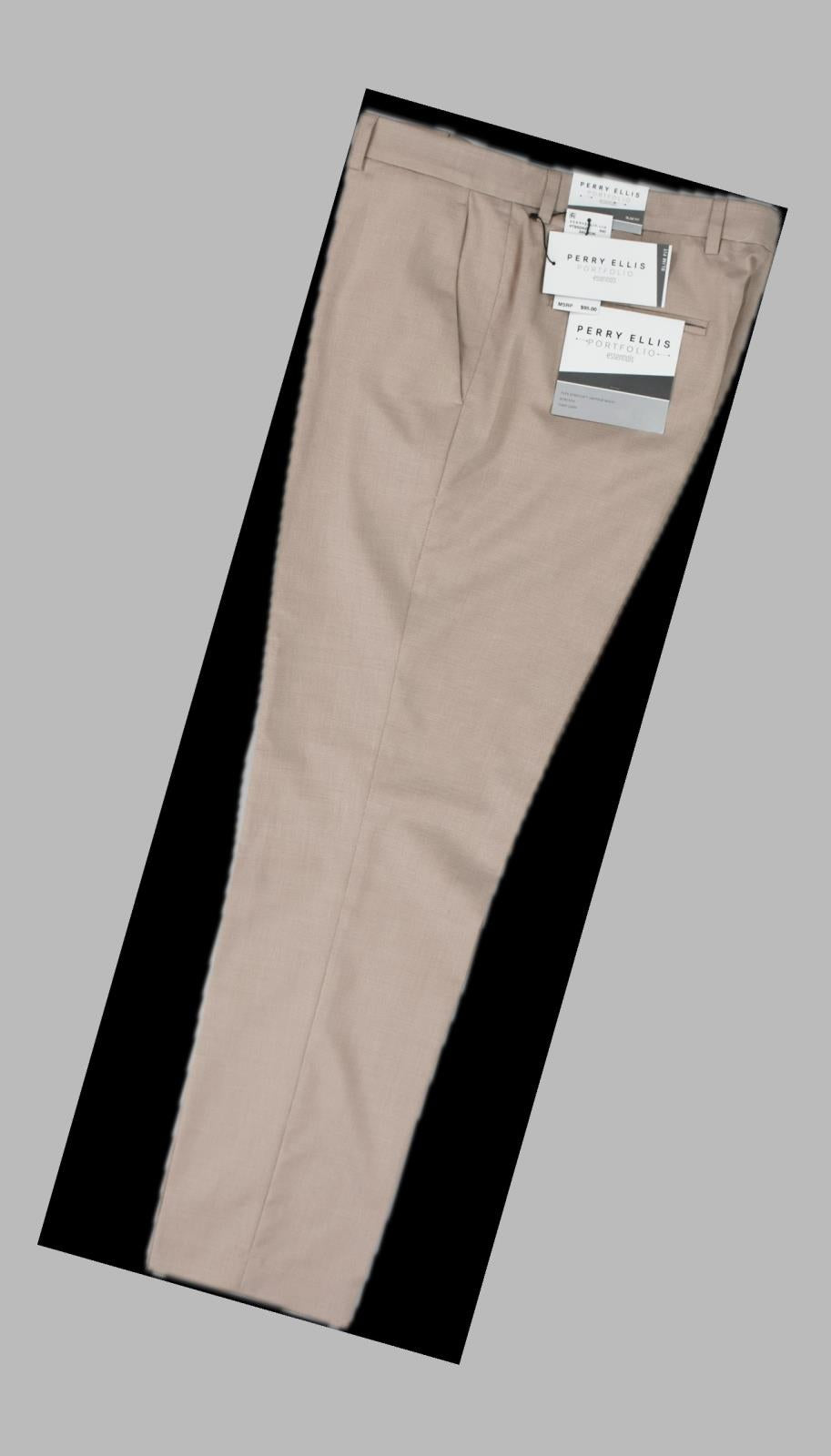Perry Ellis Portfolio Mens Salmon Slim Pants 34 X 30 $95 5TBSD022