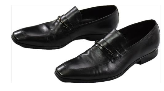 Hugo Boss Men's Black Leather Slip-On Loafers Shoes 12 USA  MINT