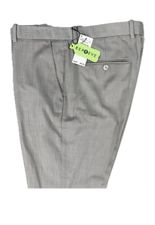 Perry Ellis Mens Gray Micro Harringbone Slim Pants 34 X 32 $95
